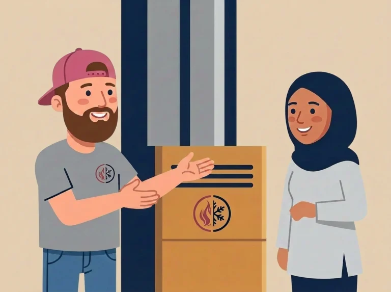 Heating services illustration