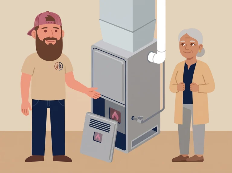 Heating services illustration