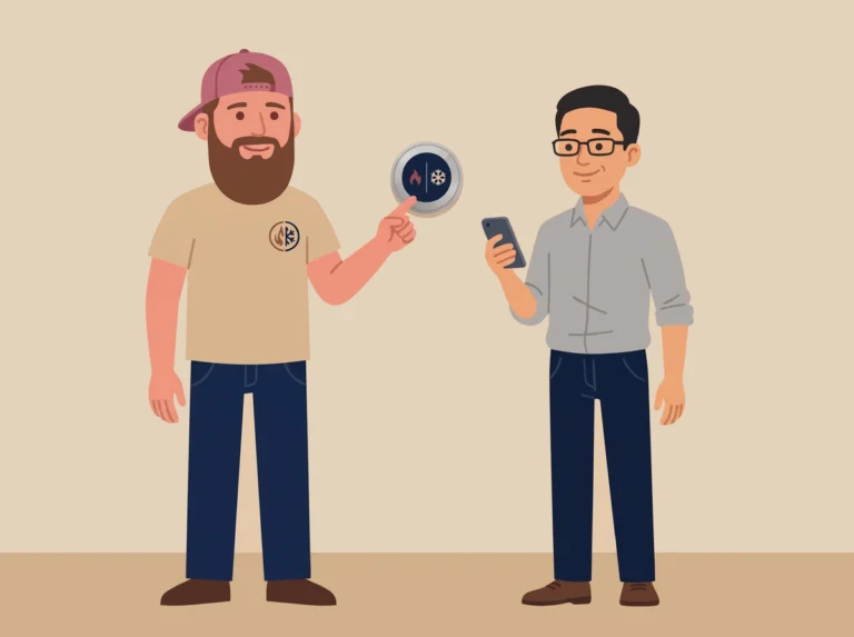Thermostats & controls services illustration